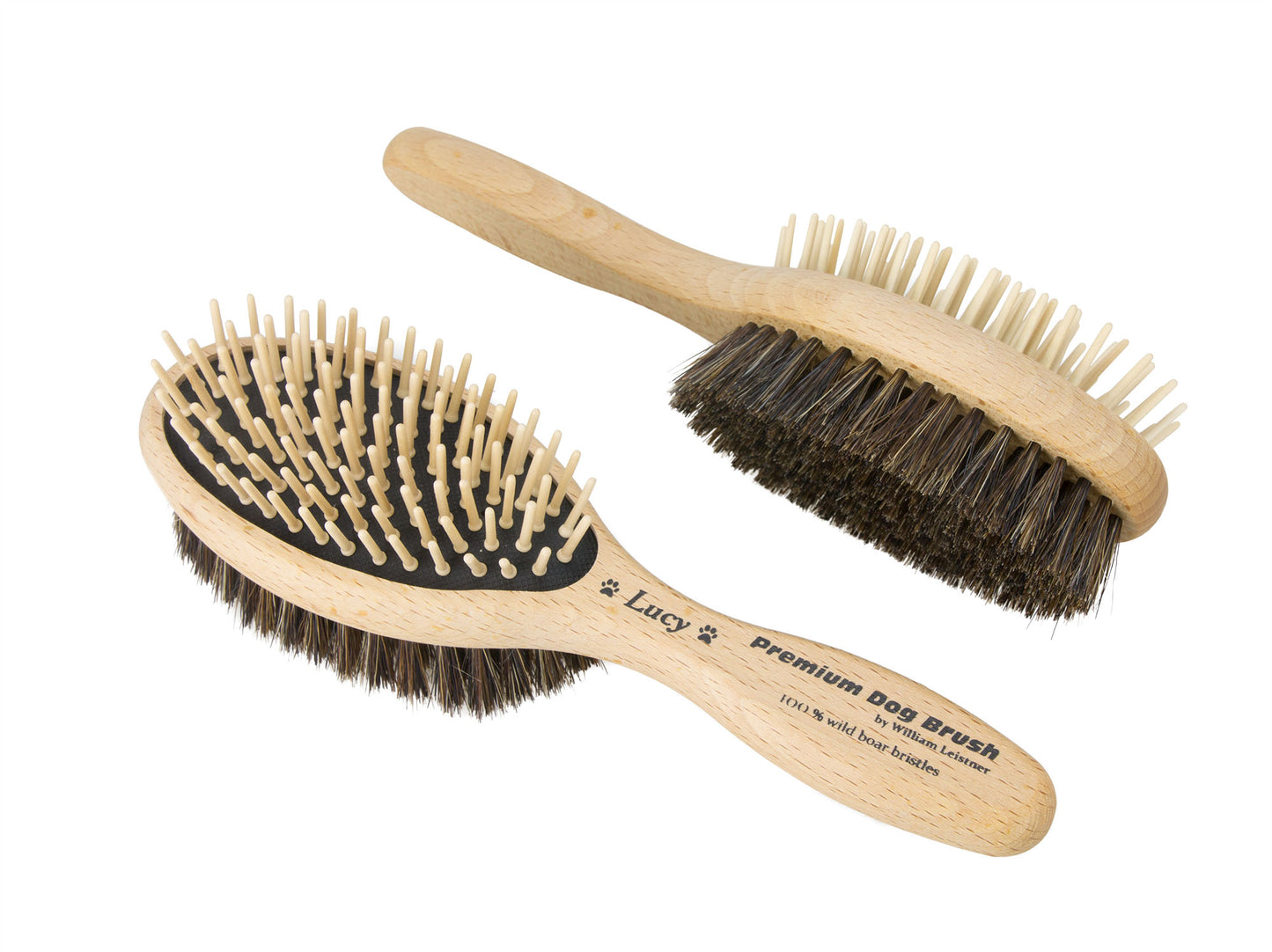 Premium Dog br. LUCY DUO, Detangle doppelseitig, 100% Wildschweinborsten / Holzstifte