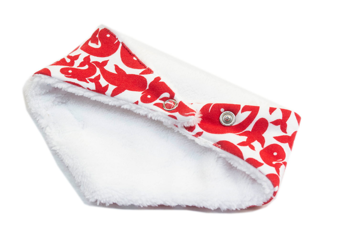 Hundehalstuch roter Wal Plüsch