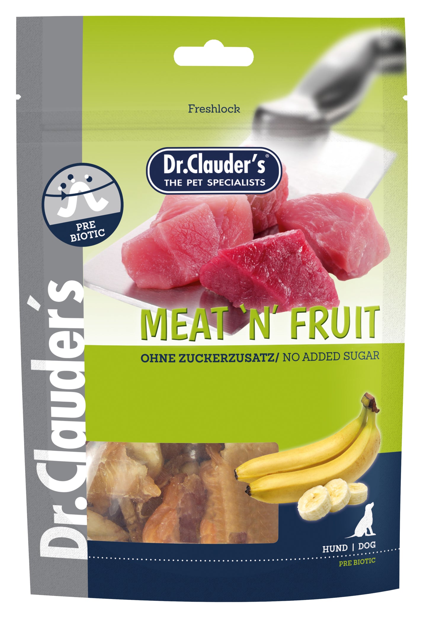 Dr. Clauders Meat & Fruit Snack All breed Banane & Hühnchen 80g Beutel