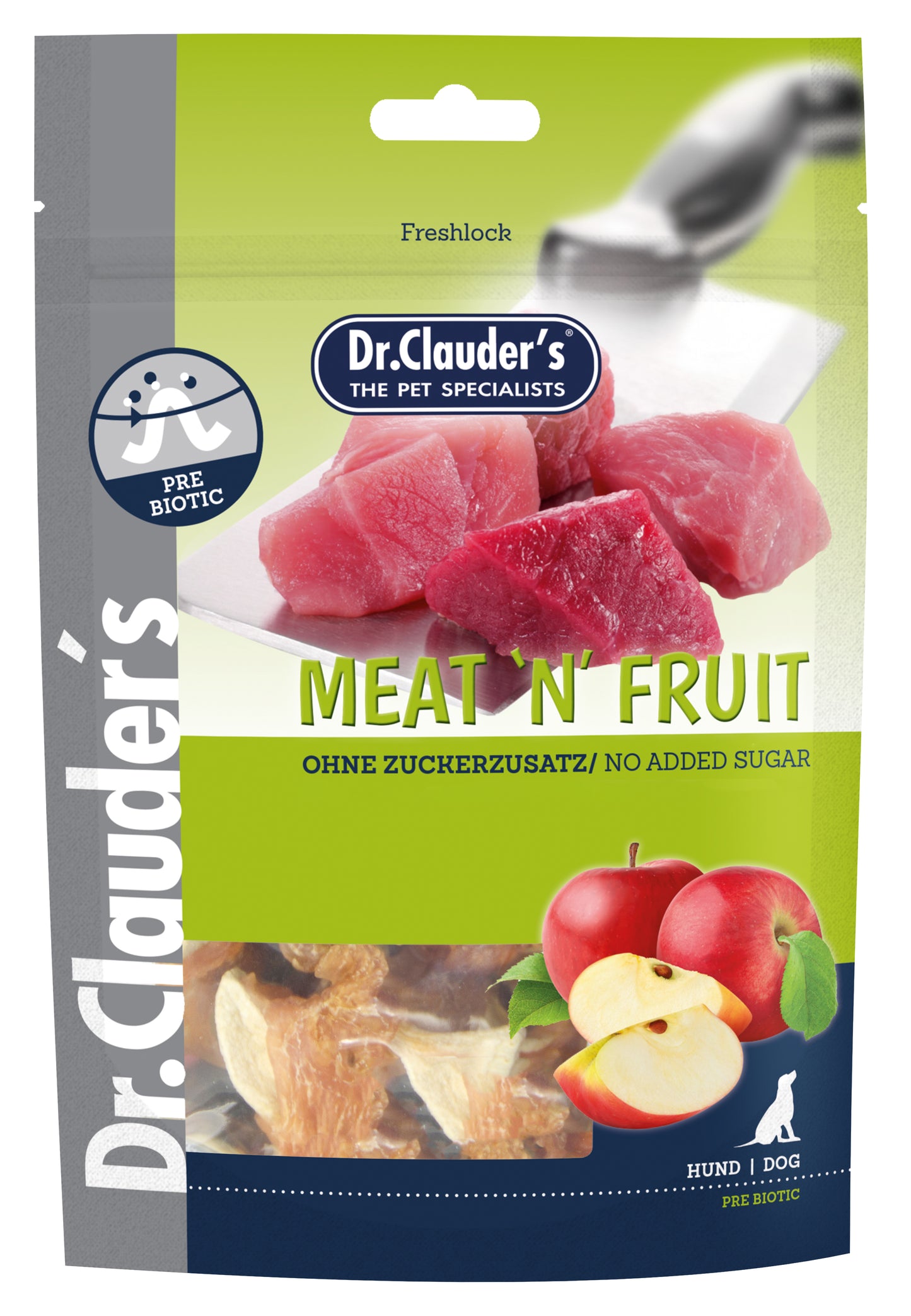 Dr. Clauders Meat & Fruit Snack All breed Apfel & Hühnchen 80g Beutel