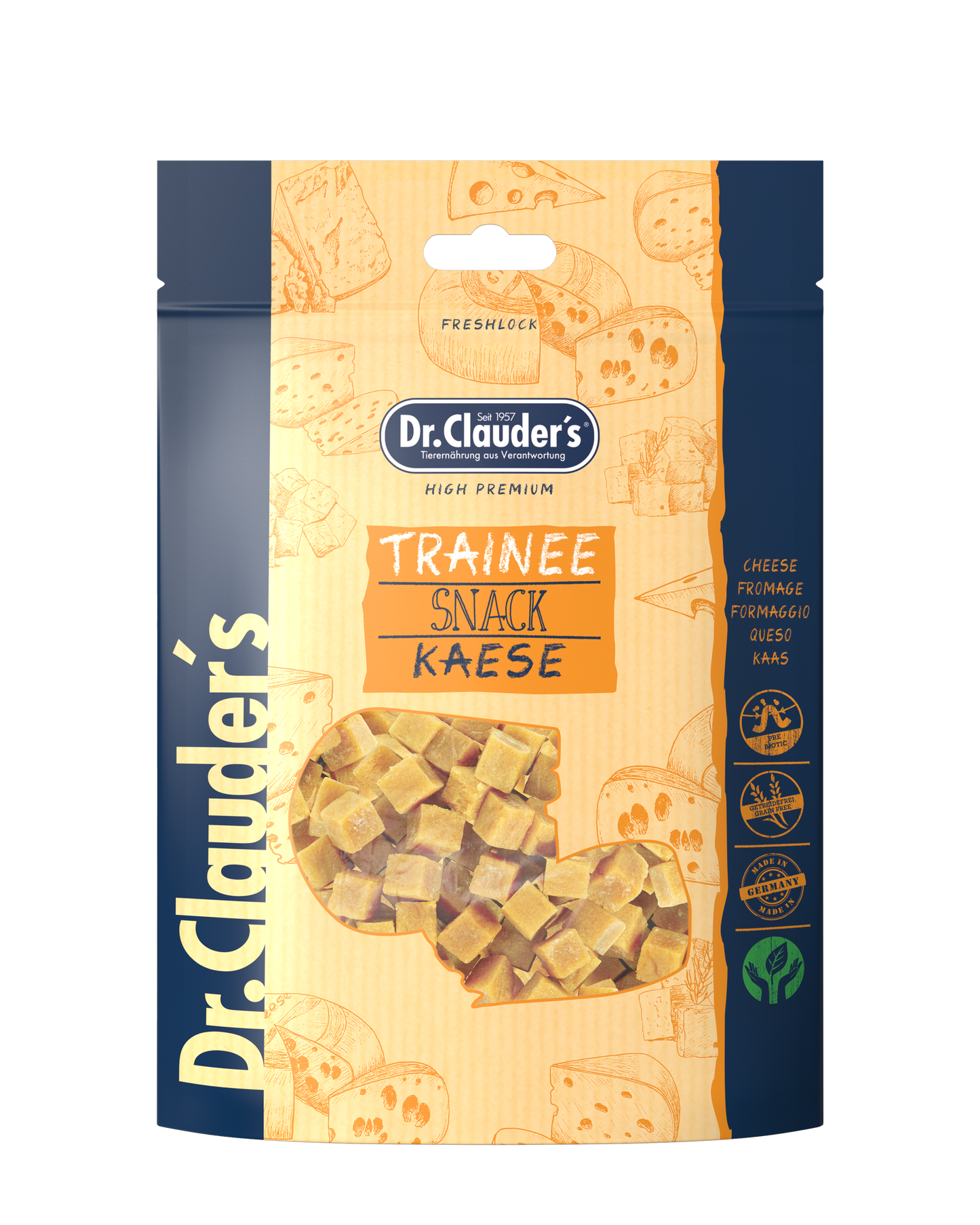 Trainee Snack Medium Käse 80g Beutel