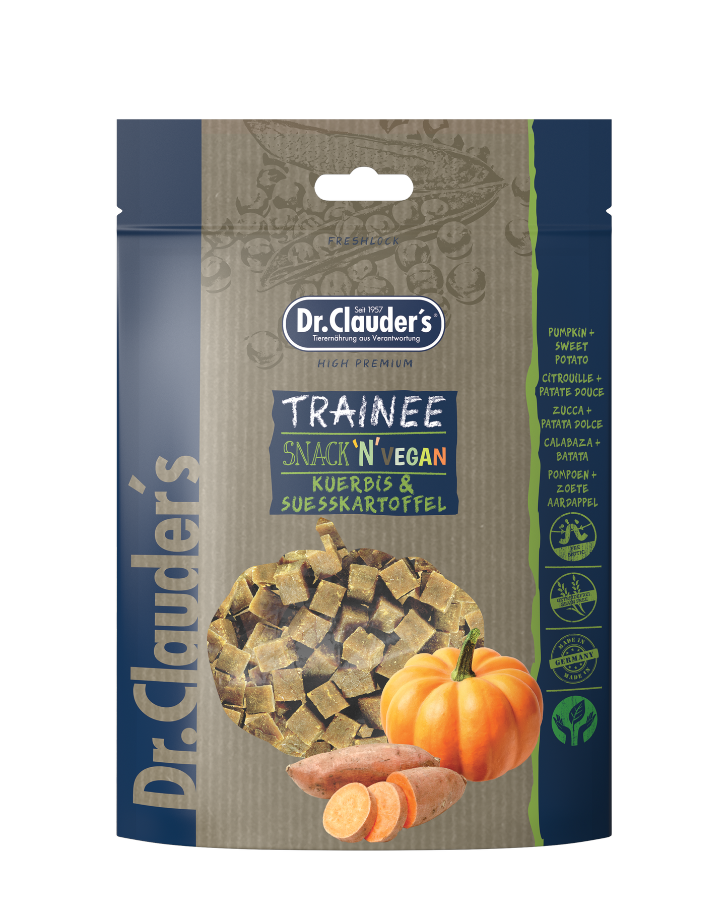 Trainee Snack Medium Vegan Kürbis & Süßkartoffel 80g Beutel