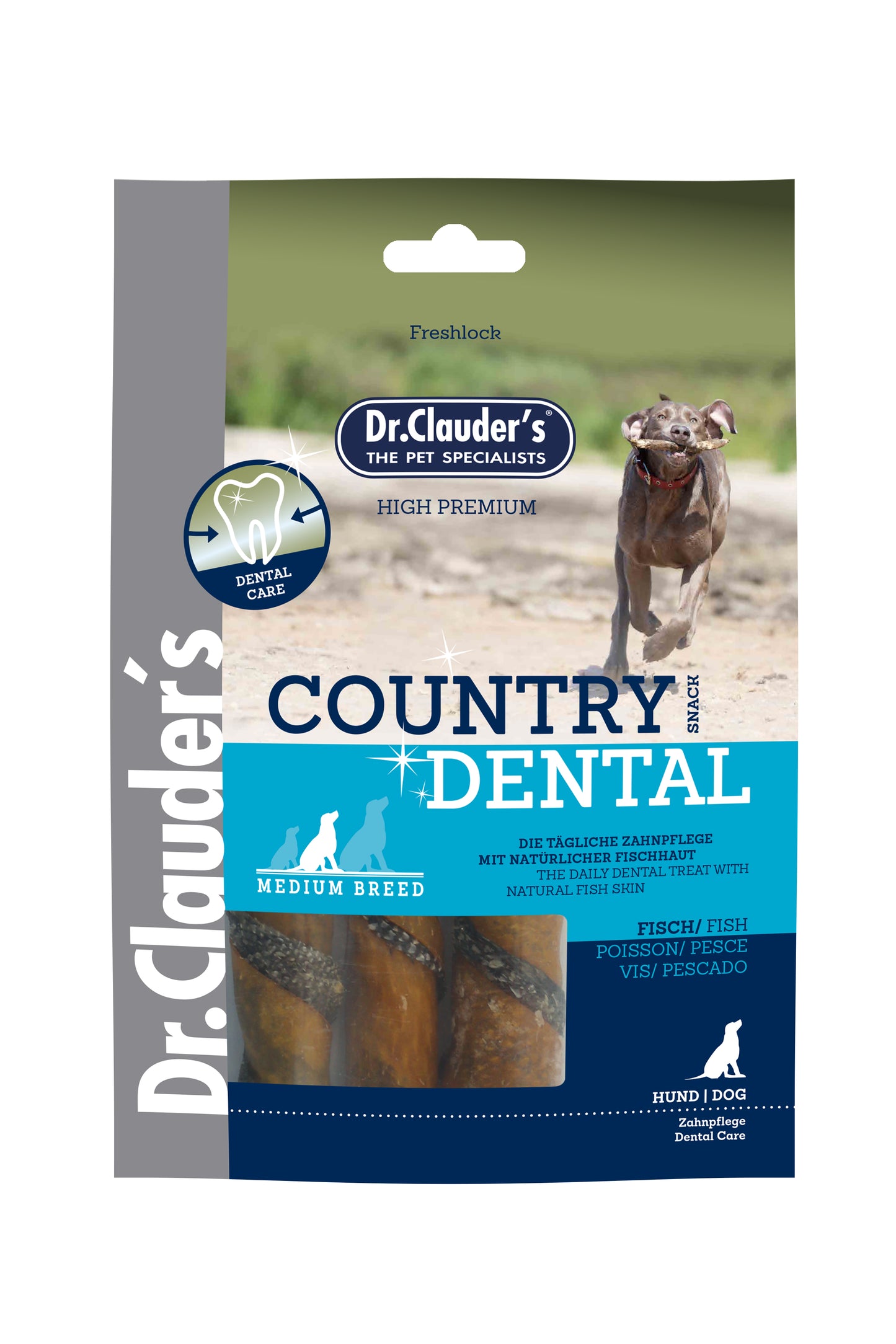Dr.Clauder’s Country Dental Snack Fisch Medium 100g
