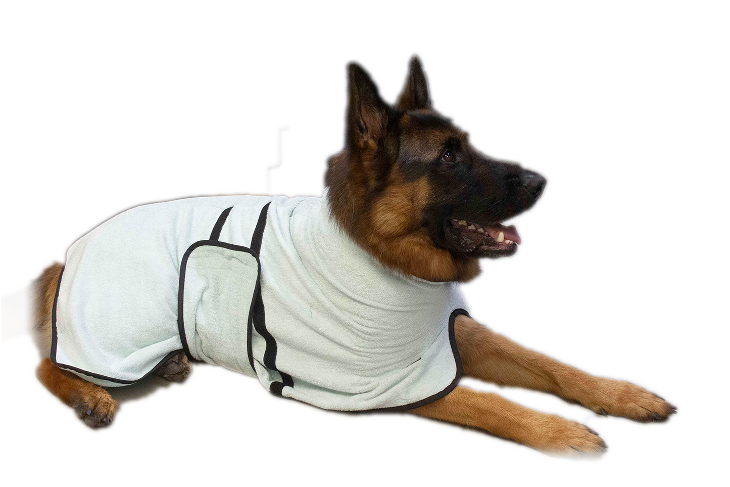 Hundebademantel schwarz