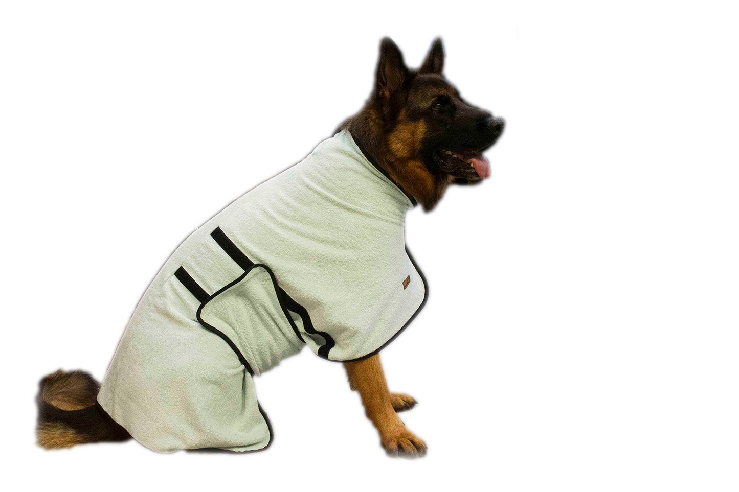 Hundebademantel grau