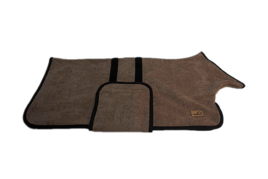 Hundebademantel braun