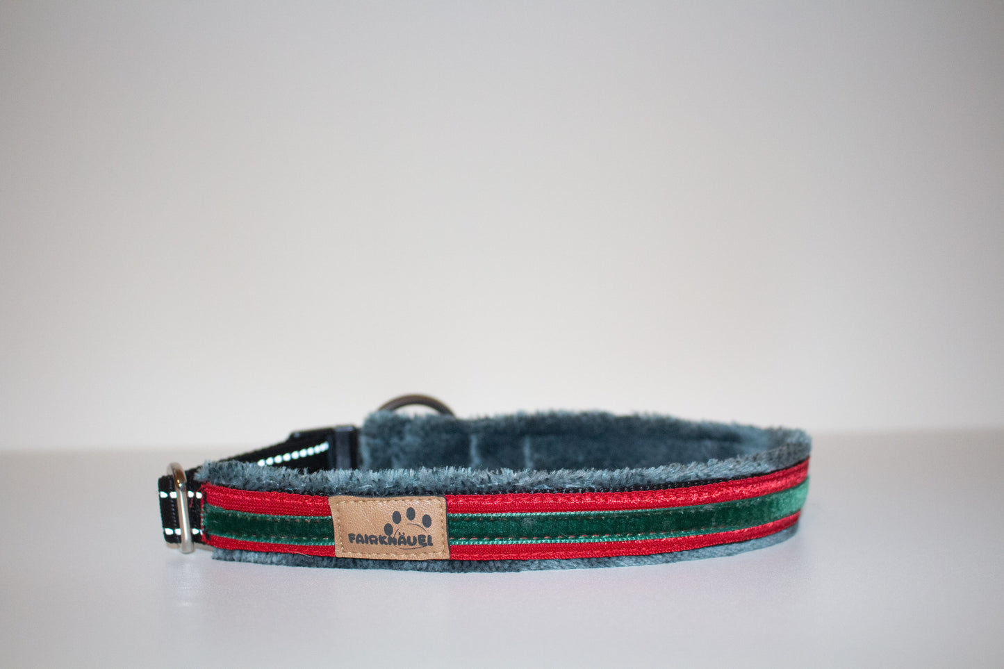 Halsband Weihnachtstraum Rot Grün Grau