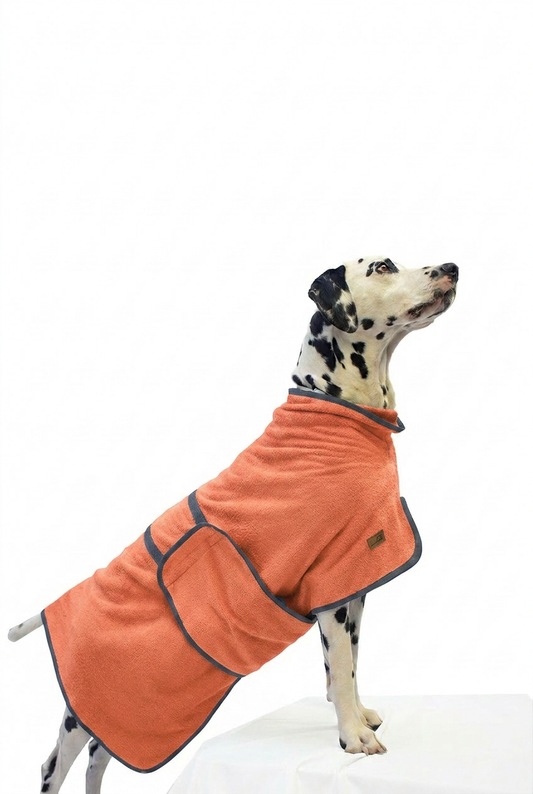 Fairknäuel Hundebademantel Pfirsich