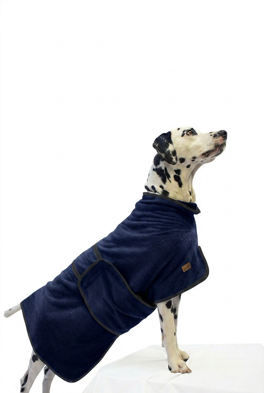 Fairknäuel Hundebademantel Marine