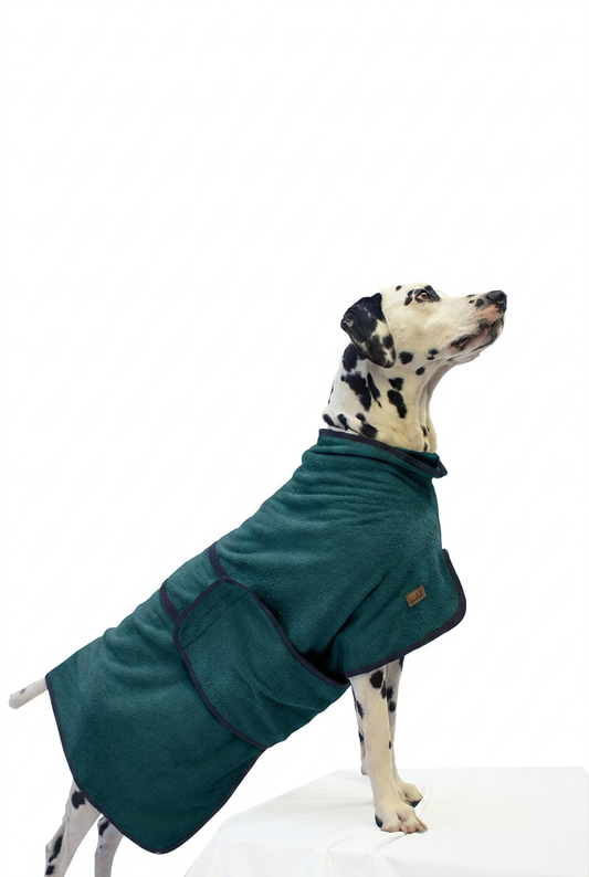 Fairknäuel Hundebademantel Petrol