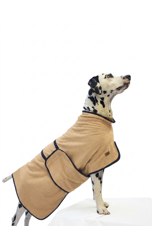 Fairknäuel Hundebademantel Beige