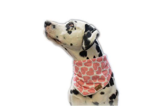 Hundehalstuch Herz Rot Plüsch