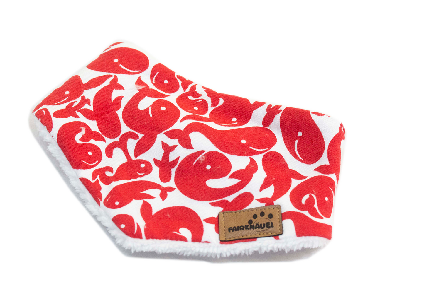 Hundehalstuch roter Wal Plüsch