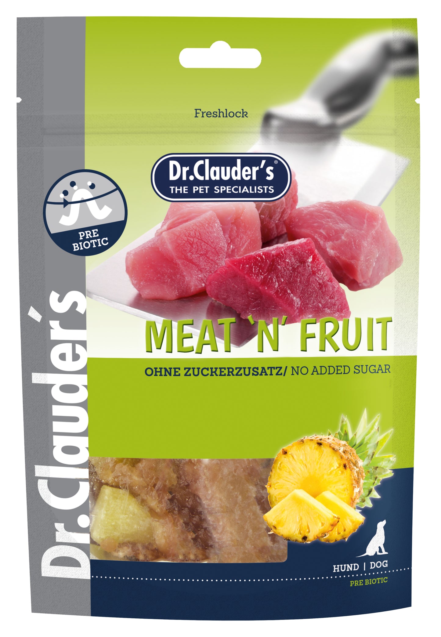 Dr. Clauders Meat & Fruit Snack All breed Ananas & Hühnchen 80g Beutel