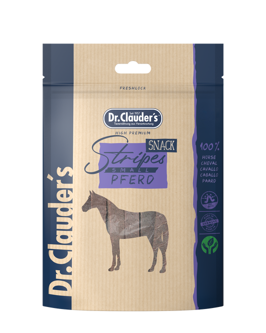 Dr. Clauders Snack Snack Stripes small Pferd 80g