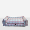 Hundebett mit Seitenwand Karo Pink