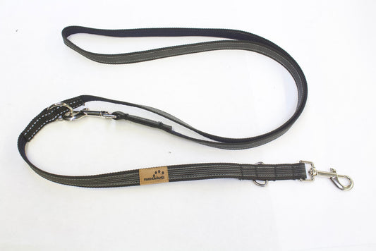 Leine schwarz gummiert