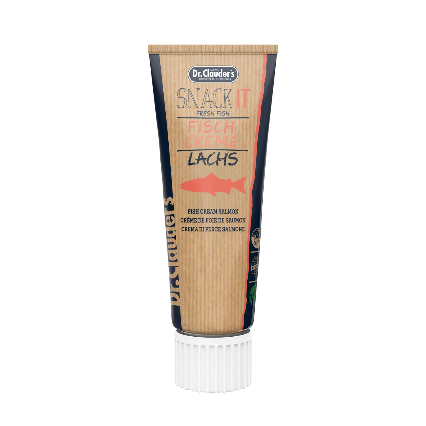 Dr. Clauders Snack IT Lachscreme 75g für Hund und Katze